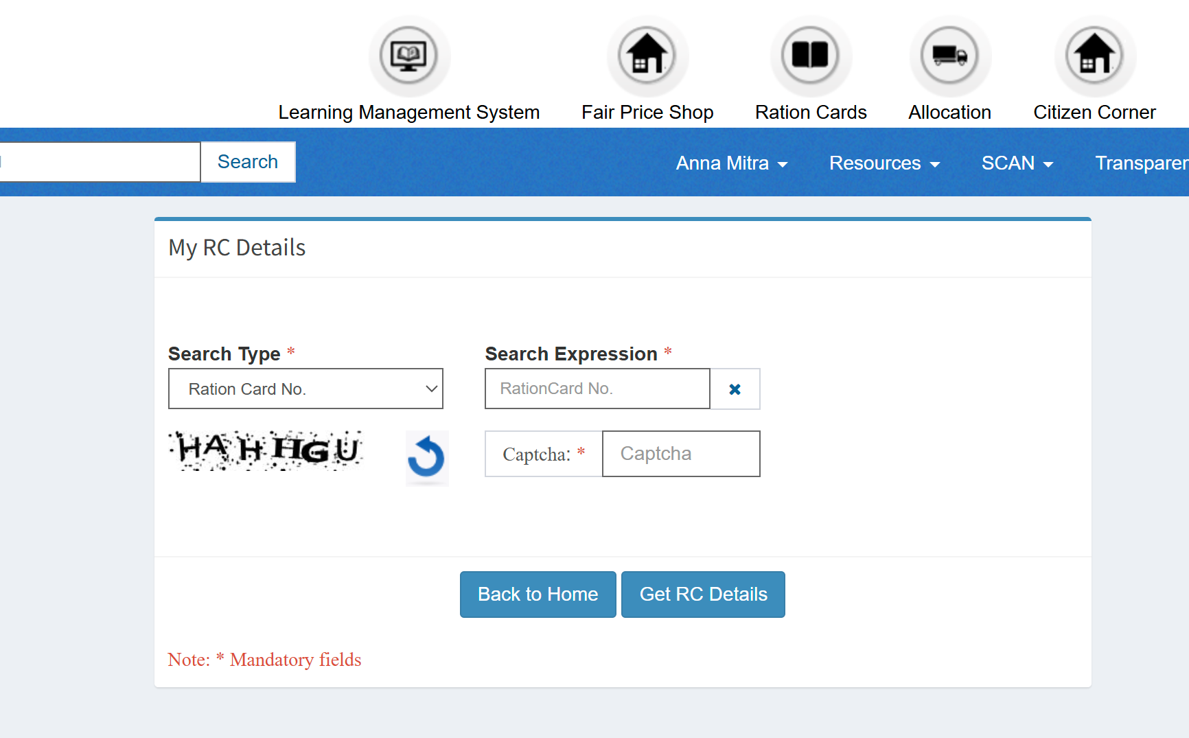 Get RC Details